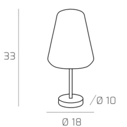 Abat Jour-Top Light Toplight abat-jour da comodino vetro fume moderna