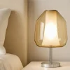 Abat Jour-Top Light abat-jour per camera da letto moderna vetro ambra