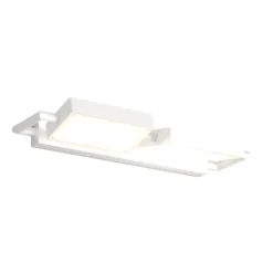 Applique Da Parete-Top Light Toplight applique bianca 2 luci led 38w 3000k 4000k orientabile