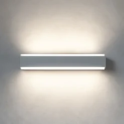Applique Da Parete-Top Light applique bios grigia rettangolare led 24w 3000k 4000k