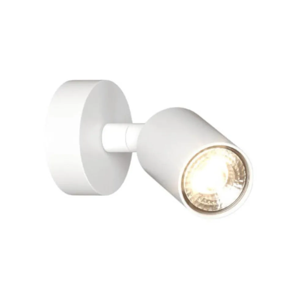 Applique Da Parete-Top Light applique con spot orientabile da parete bianco