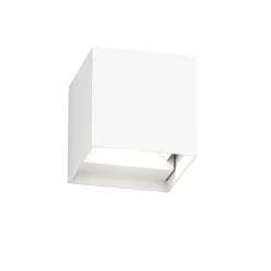 Applique Da Esterno-Top Light applique cubo da parete per esterno perth bianco led cct