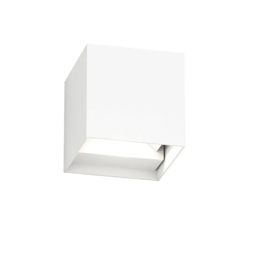 Applique Da Esterno-Top Light applique cubo da parete per esterno perth bianco led cct
