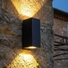 Applique Da Esterno-Top Light applique da esterno atene nera moderna ip65