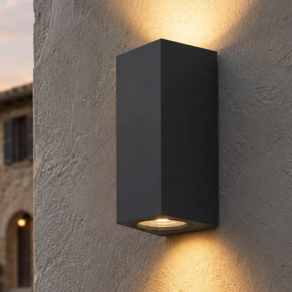 Applique Da Esterno-Top Light applique da esterno atene nera moderna ip65