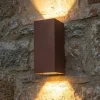 Applique Da Esterno-Top Light applique da esterno atene corten parallelepipedo moderno