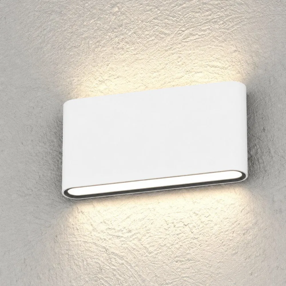 Applique Da Esterno-Top Light applique da esterno lima bianca rettangolare led 10w cct