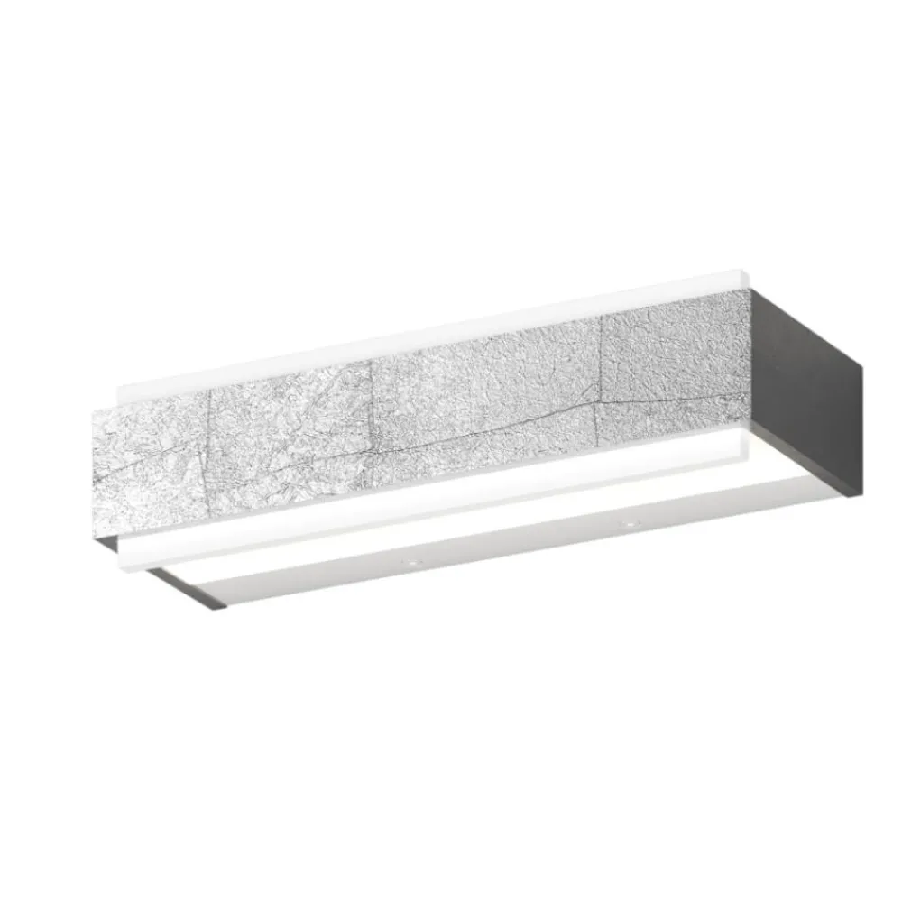 Applique Da Parete-Top Light applique da parete bios dm foglia argento 12w 3000k 4000k