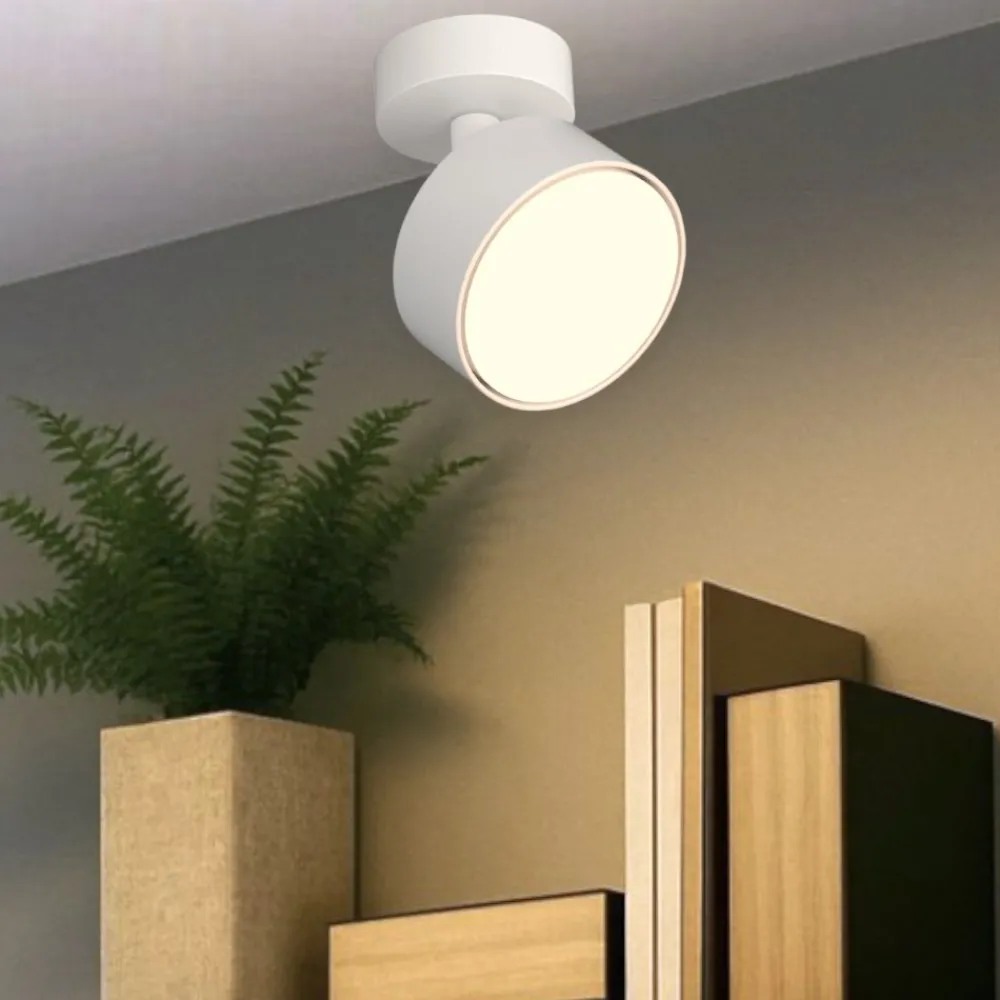 Applique Da Parete-Top Light Toplight applique da parete con spot orientabile bianco