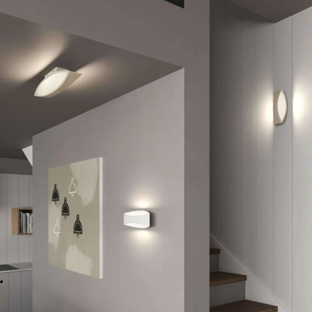 Applique Da Parete-Top Light applique da parete eye sabbia led 19w design curvo