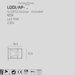 Applique Da Esterno-Top Light applique lodi nera da esterno anti ruggine ip55