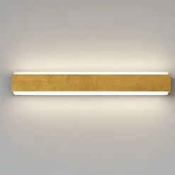 Applique Da Parete-Top Light applique moderna bios foglia oro rettangolare