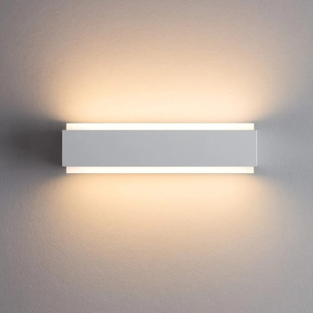 Applique Da Parete-Top Light applique moderna bios argento 12w 3000k 4000k
