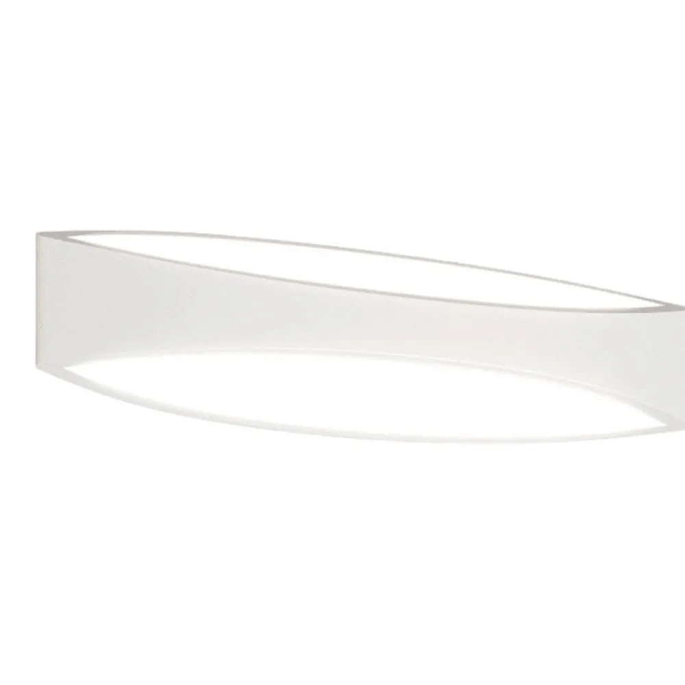 Applique Da Parete-Top Light applique moderna design curvo bianca led 19w eye