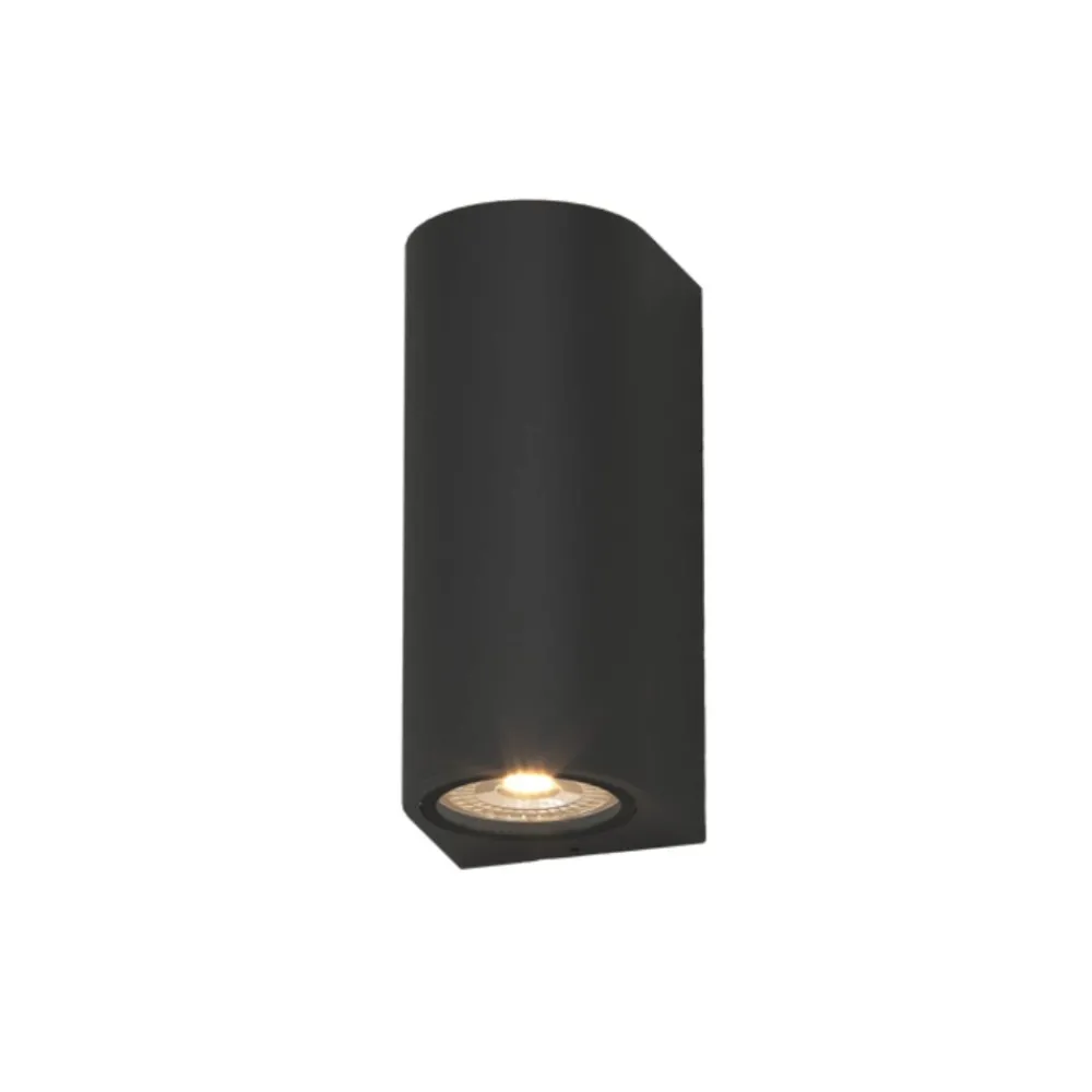 Applique Da Esterno-Top Light applique per esterno balcone lione moderna nera ip65