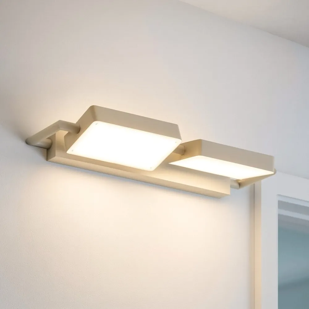 Applique Da Parete-Top Light Toplight applique sabbia 2 luci orientabili led 38w 3000k 4000k