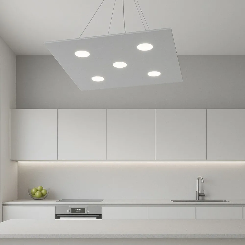 Lampadari Cucina-Top Light area lampadario da cucina quadrato grigio