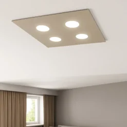 Plafoniere Moderne-Top Light Toplight area plafoniera moderna quadrata sabbia