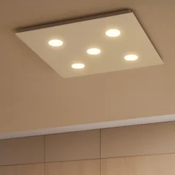 Plafoniere Moderne-Top Light Toplight area plafoniera quadrata per cucina moderna sabbia
