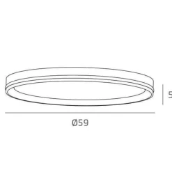 Plafoniere Moderne-Top Light area plafoniera rotonda per soggiorno moderno biemissione led 55w cct