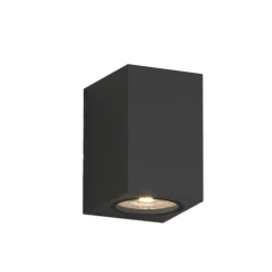 Applique Da Esterno-Top Light atene applique da esterno nera parallelepipedo moderno ip65