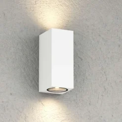 Applique Da Esterno-Top Light atene applique da esterno bianca biemissione luce ip65