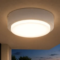 Plafoniere Da Esterno-Top Light baku plafoniera rotonda per esterno bianca