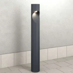 Lampioni Da Giardino-Top Light belize lampione palo da esterno moderno antracite led 12w 3000k ip54