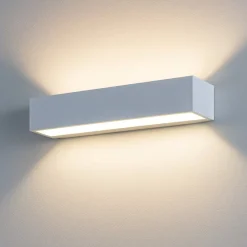 Applique Da Parete-Top Light bios applique da parete bianca led 12w 3000k 4000k bios