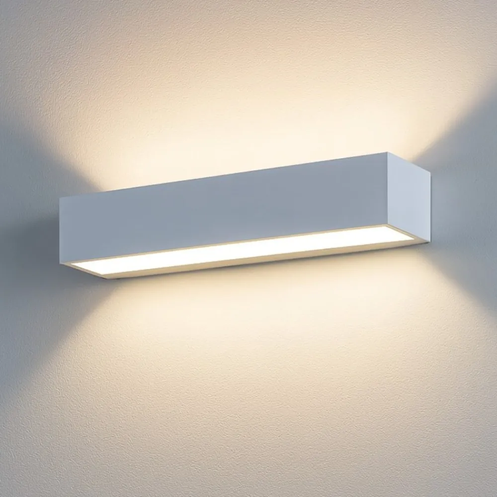 Applique Da Parete-Top Light bios applique da parete bianca led 12w 3000k 4000k bios