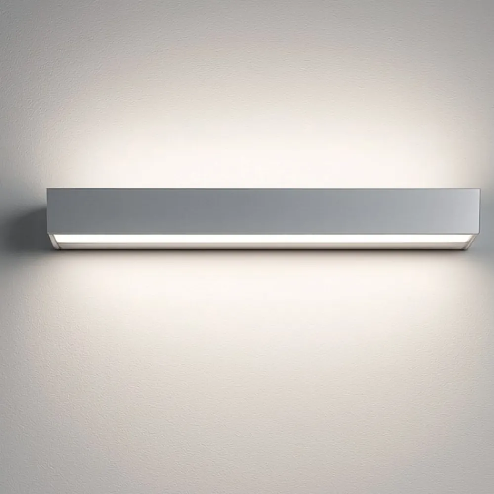 Applique Da Parete-Top Light bios argento applique led 24w 3000k 4000k
