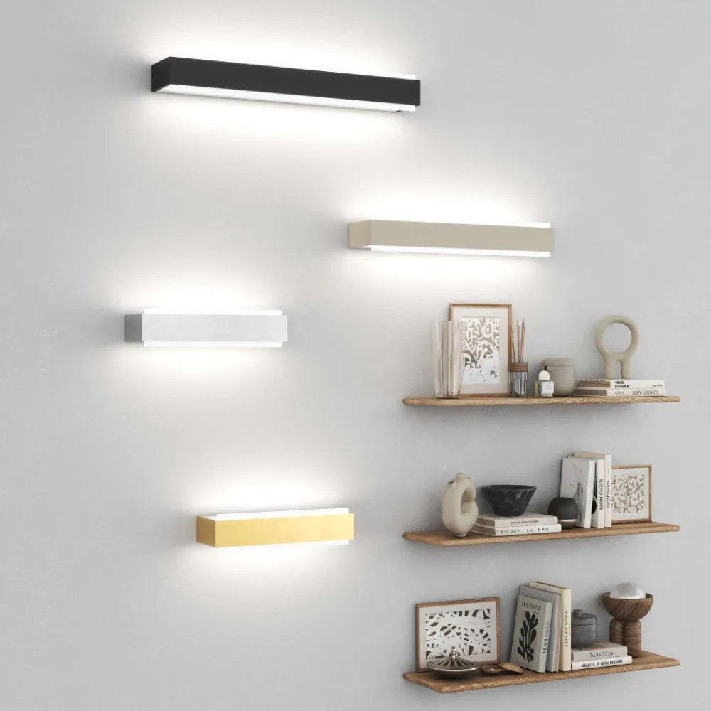 Applique Da Parete-Top Light bios dm applique led 18w sabbia rettangolare