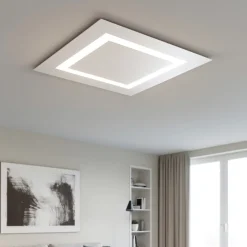 Plafoniere Moderne-Top Light carpet bianco plafoniera led 91w 70cm design moderna