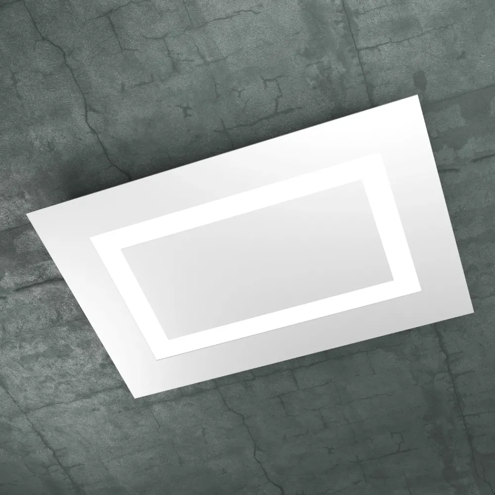 Plafoniere Moderne-Top Light carpet bianco plafoniera led 91w 70cm design moderna