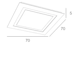 Plafoniere Moderne-Top Light carpet bianco plafoniera design quadrato