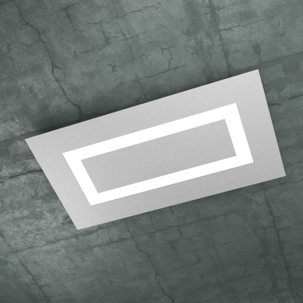 Plafoniere Moderne-Top Light Toplight carpet grigio plafoniera moderna rettangolare