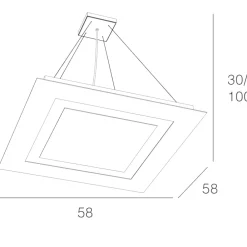 Lampadari Moderni-Top Light Toplight carpet lampadario led 80w moderno per soggiorno