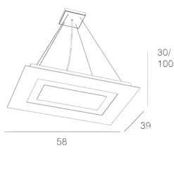 Lampadari Moderni-Top Light Toplight carpet lampadario sabbia per soggiorno moderno