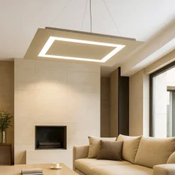 Lampadari Moderni-Top Light Toplight carpet lampadario 91w sabbia per soggiorno moderno rettangolare