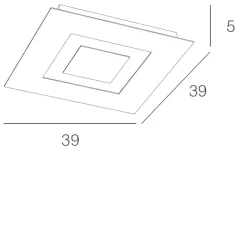 Plafoniere Moderne-Top Light Toplight carpet plafoniera bianco design moderna