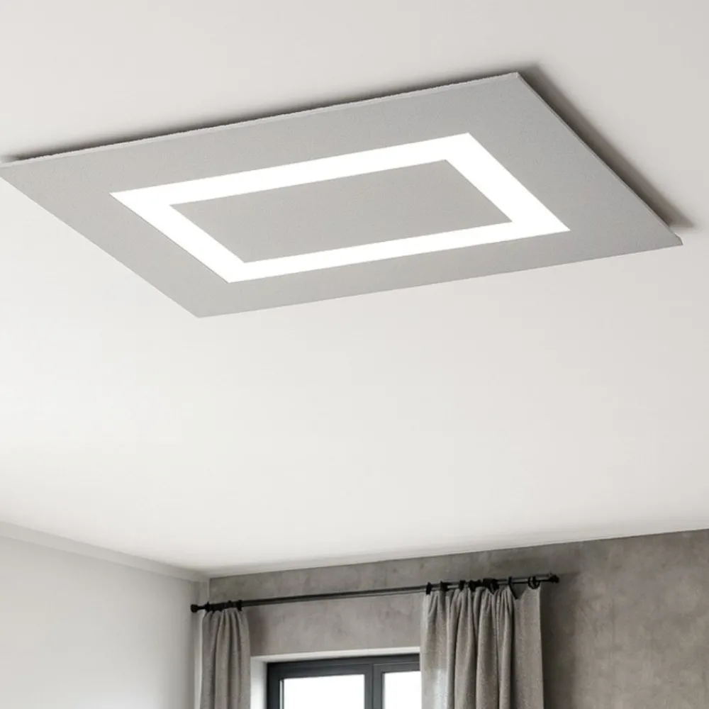 Plafoniere Moderne-Top Light carpet plafoniera led 60w grigio design moderno