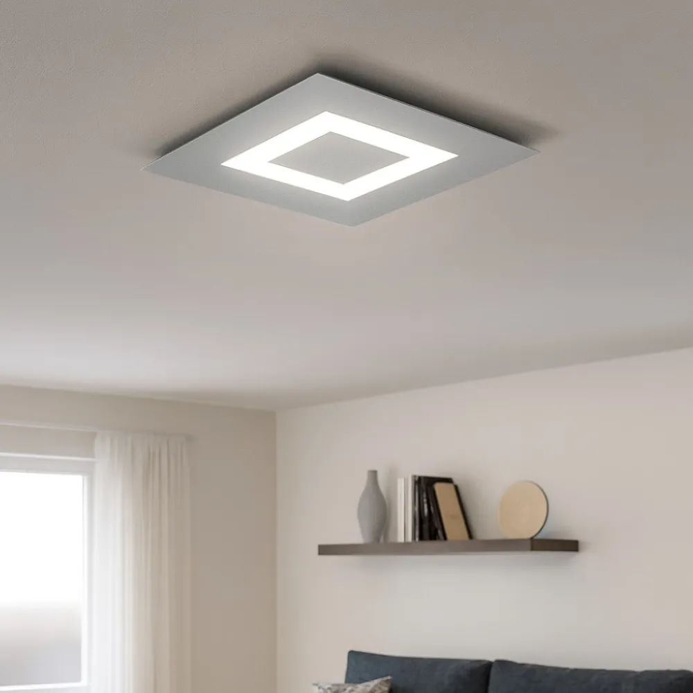 Plafoniere Moderne-Top Light Toplight carpet plafoniera quadrata grigio moderna