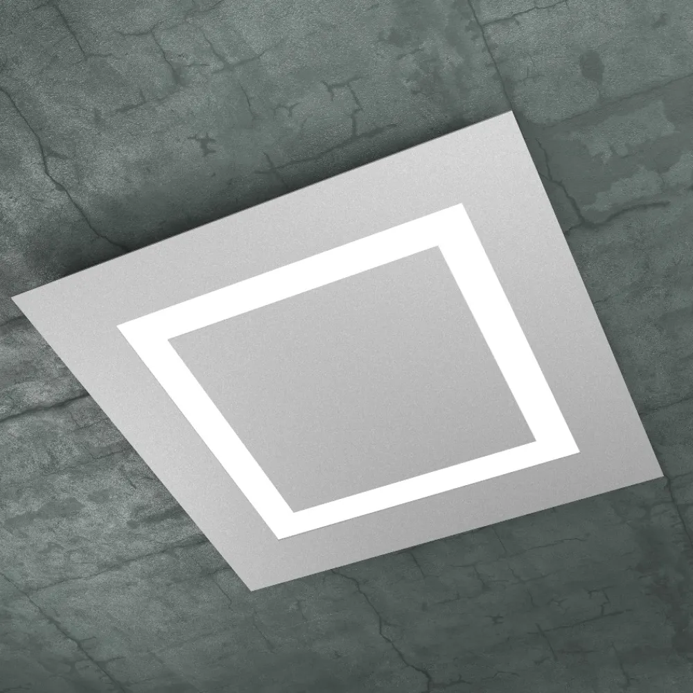 Plafoniere Moderne-Top Light carpet plafoniera quadrata moderna grigio design moderna