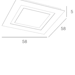 Plafoniere Moderne-Top Light carpet plafoniera quadrata moderna grigio design moderna