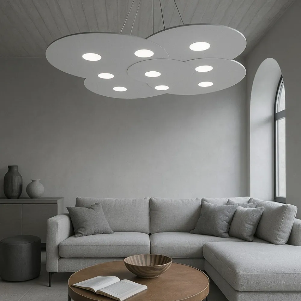 Lampadari Moderni-Top Light Toplight cloud grigio lampadario moderno per soggiorno