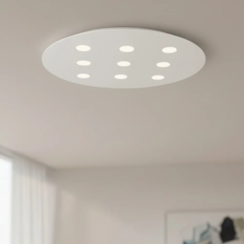 Plafoniere Moderne-Top Light Toplight cloud plafoniera bianca da cucina moderna rotonda