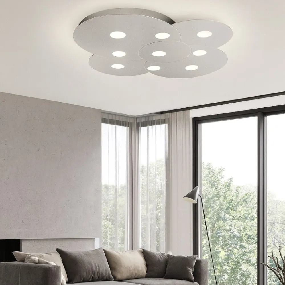 Plafoniere Moderne-Top Light Toplight cloud plafoniera design moderna grigio
