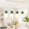 Lampadari Moderni-Top Light cottage lampadario moderno 4 luci sfere bianco blu