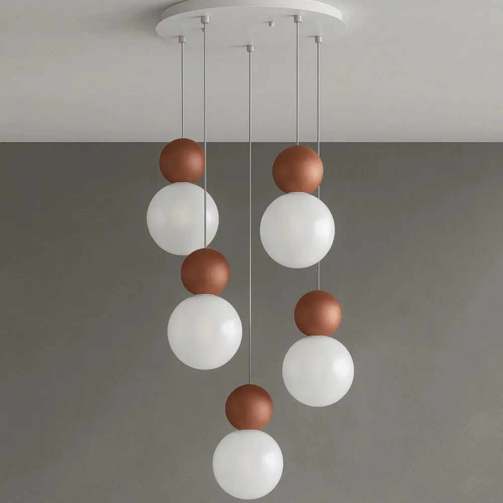 Lampadari Moderni-Top Light cottage 5 luci terra rossa lampadario per soggiorno moderno