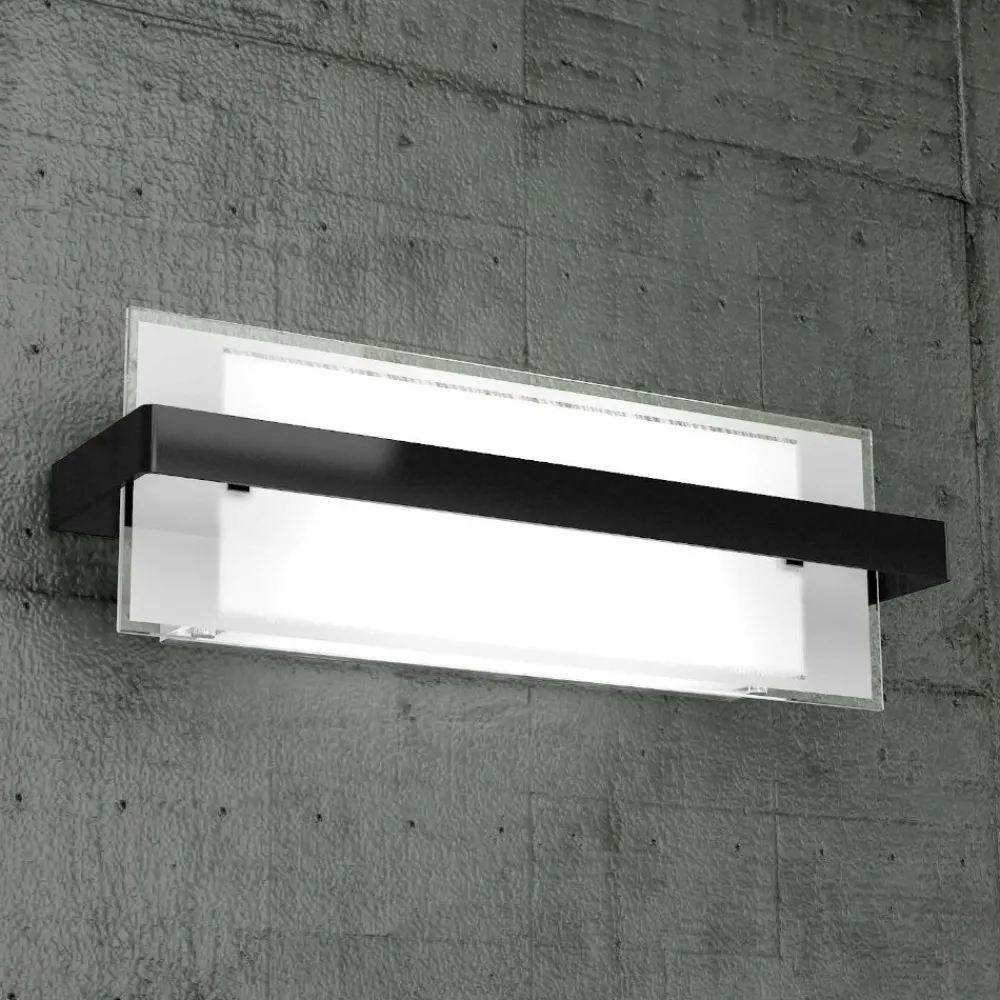 Applique Da Parete-Top Light cross applique nero moderno